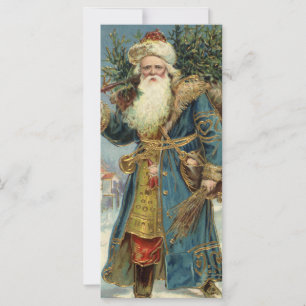 Vintage Victorian Santa Claus with Christmas Tree