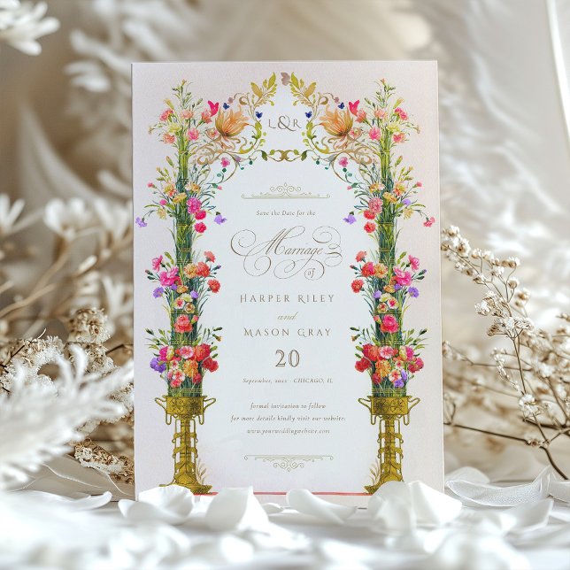 Vintage Victorian Save the Date Invitation (Creator Uploaded)