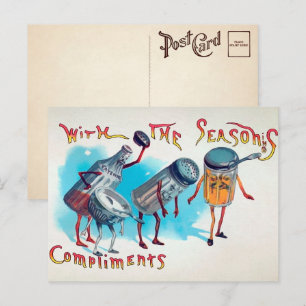 Vintage Victorian Seasonings Christmas Postcard