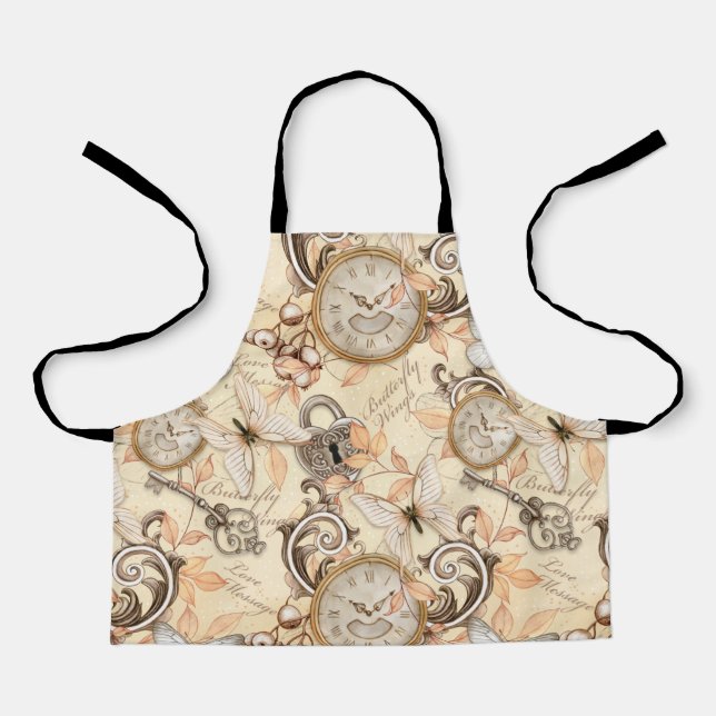 Vintage Victorian Shabby Chic Country Pattern Apron (Front)