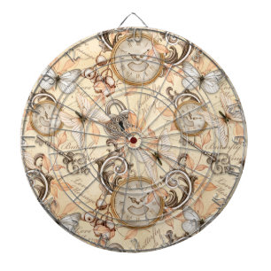 Vintage Victorian Shabby Chic Country Pattern Dartboard