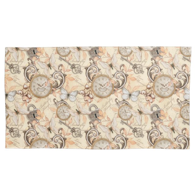 Vintage Victorian Shabby Chic Country Pattern Pillowcase (Front)