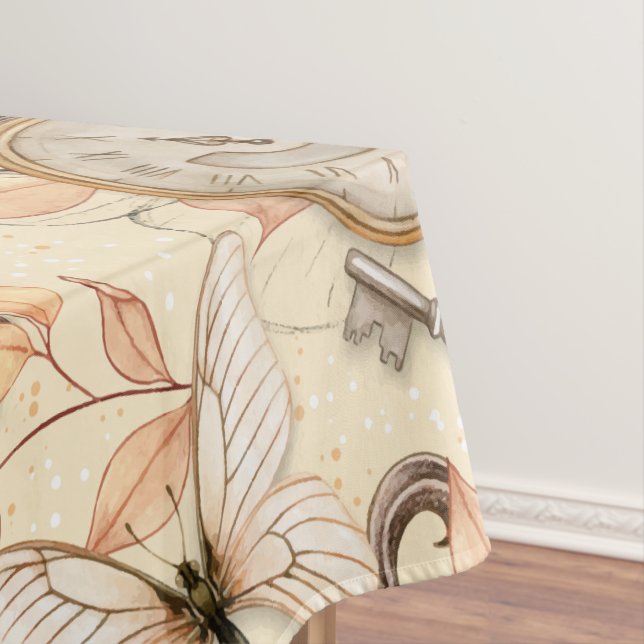Vintage Victorian Shabby Chic Country Pattern Tablecloth (In Situ)