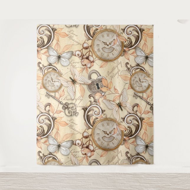 Vintage Victorian Shabby Chic Country Pattern Tapestry (Front)