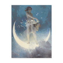 Vintage Victorian Star Scattering Angels