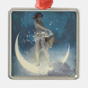 Vintage Victorian Star Scattering Angels Metal Tree Decoration