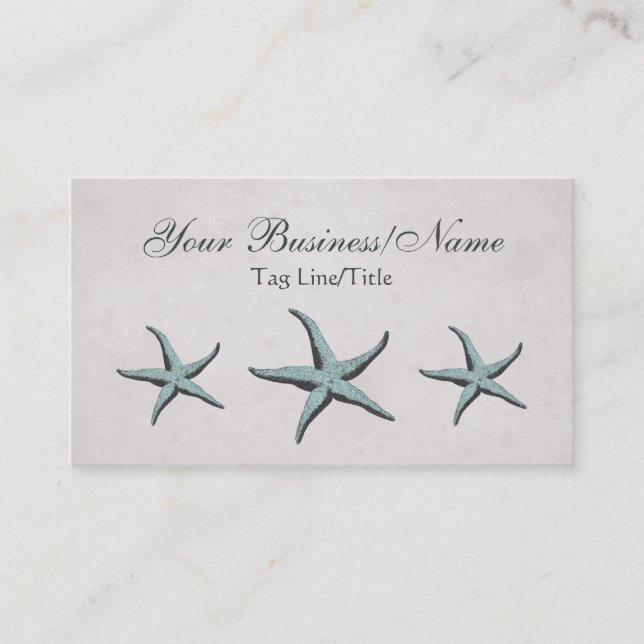 Vintage Victorian Starfish Business Card (Front)