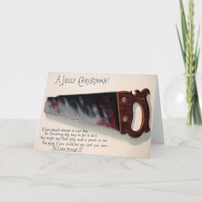 Vintage Victorian Strange Christmas Card (Front)