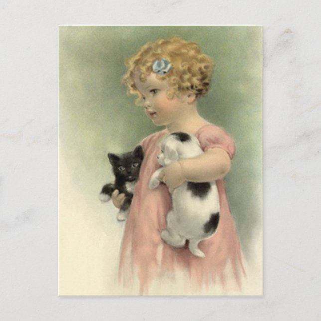 VINTAGE VICTORIAN Stray Pet Adopt Rescue  POSTCARD (Front)