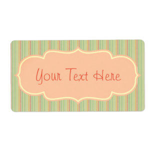 Vintage Victorian Stripe Design Label Customise