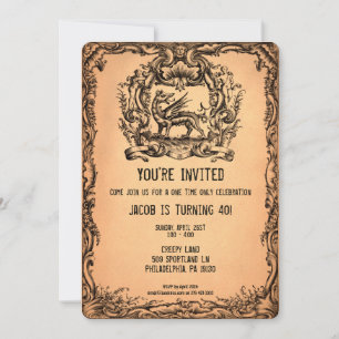 Vintage Victorian Style Creepy Customisable Party  Invitation