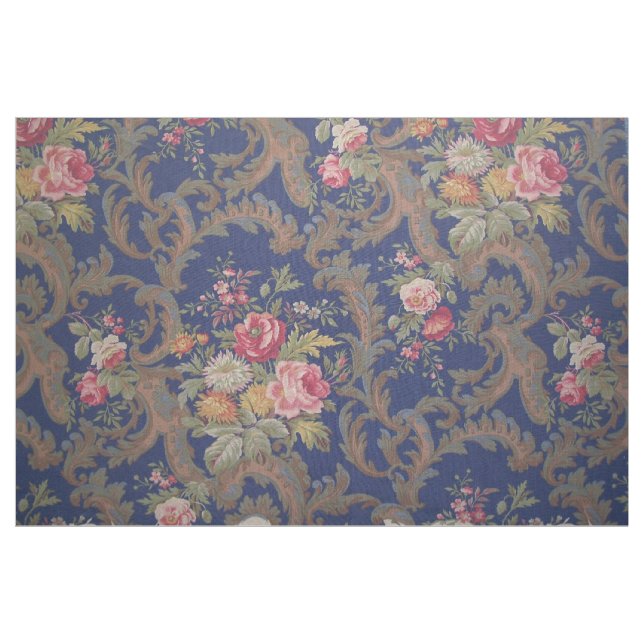 Vintage Victorian Style Floral Fabric (Yard)