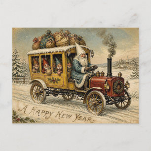 Vintage Victorian Style New Year Postcard