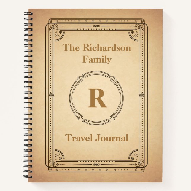 Vintage Victorian Style Travel Journal (Front)