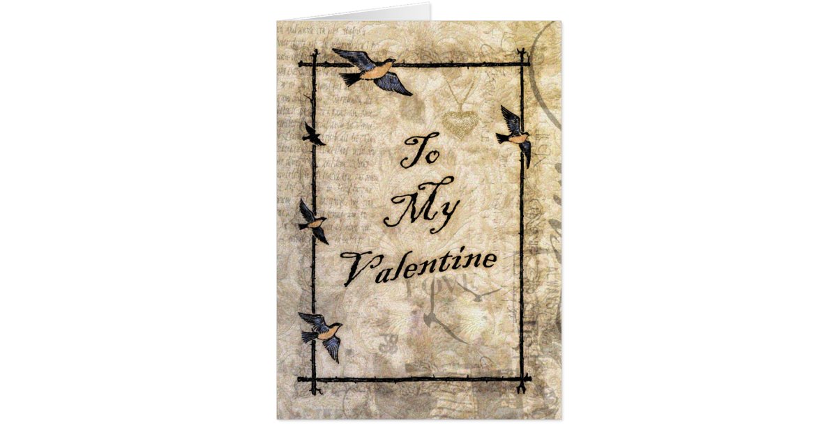 vintage victorian style Valentine Card | Zazzle.co.uk