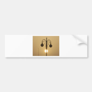 Vintage Victorian Sunset Street Light Art Design Bumper Sticker