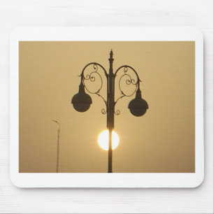 Vintage Victorian Sunset Street Light Art Design Mouse Mat