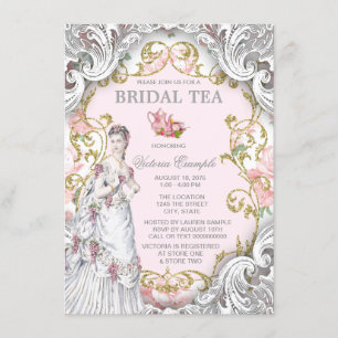 Vintage Victorian Tea Party Invitation