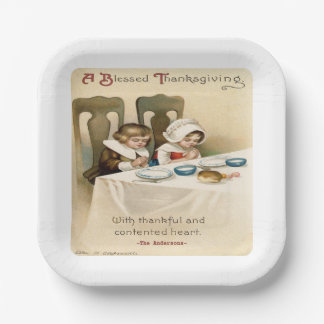 Vintage Victorian Thanksgiving Personalised Paper Plate