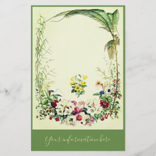 Vintage victorian tropical stationary. stationery