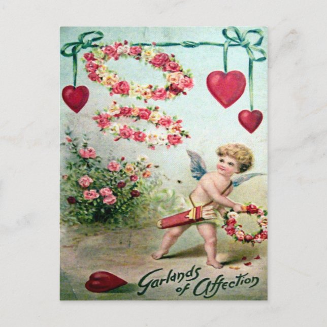 Vintage Victorian Valentine Holiday Postcard (Front)