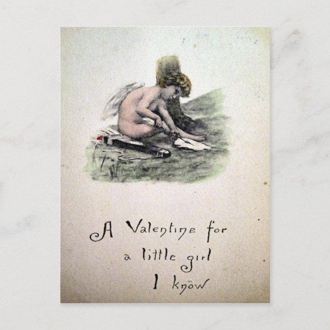 Vintage Victorian Valentine Holiday Postcard (Front)