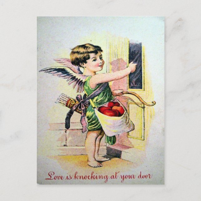 Vintage Victorian Valentine Holiday Postcard (Front)