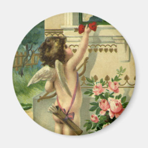 Vintage Victorian Valentine's Day, Angel Hearts Magnet