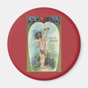 Vintage Victorian Valentine's Day, Cupid's Message Magnet