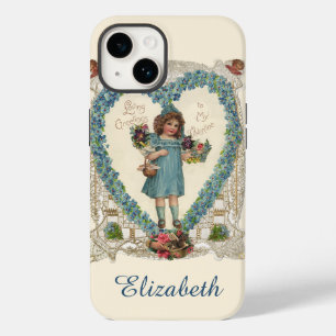Vintage Victorian Valentine's Day, Heart Wreath Case-Mate iPhone 14 Case