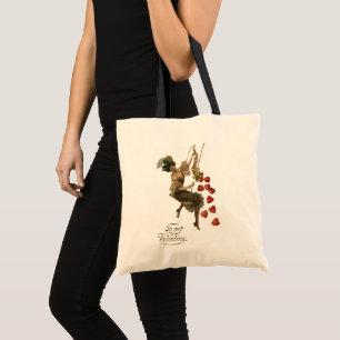 Vintage Victorian Valentine's Day, Lady on a Swing Tote Bag