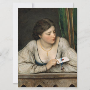 vintage victorian valentines day Love letter Holiday Card