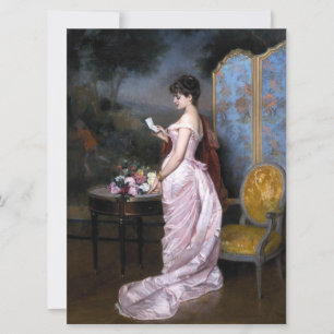 vintage victorian valentines day Love letter Holiday Card