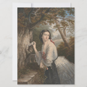 vintage victorian valentines day Love letter Holiday Card