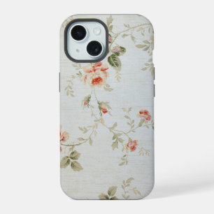 Vintage victorian wallpaper with floral pattern iPhone 15 case