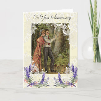 Vintage Victorian Wedding Anniversary Card