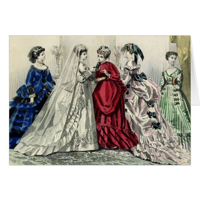 Vintage Victorian Wedding Party Bridal Portrait (Front Horizontal)