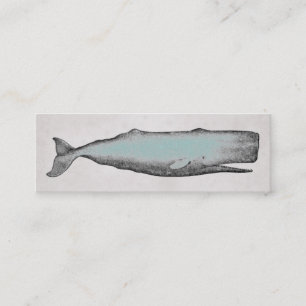 Vintage Victorian Whale Business or Personal Mini Business Card
