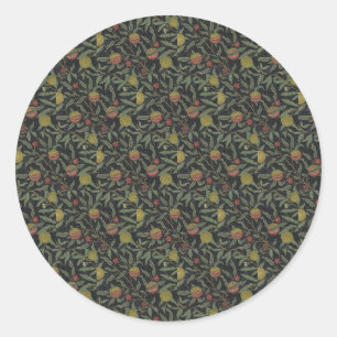 Vintage Victorian William Morris Fruit Classic Round Sticker