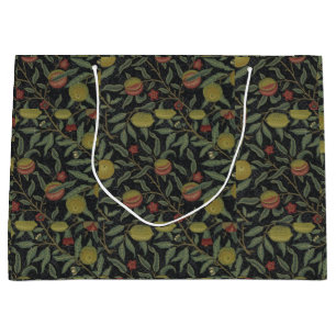 Vintage Victorian William Morris Fruit Leaves Large Gift Bag
