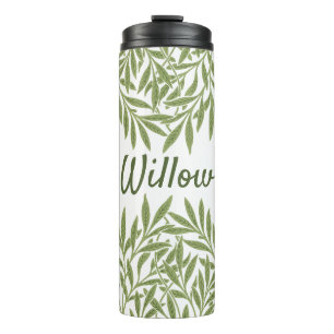 Vintage Victorian Willow Leaves by William Morris Thermal Tumbler