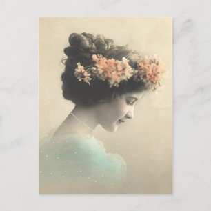 Vintage Victorian Woman Postcard
