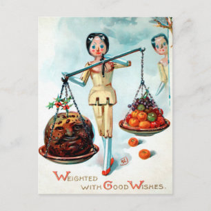 Vintage Victorian Wooden Dolls Scale Postcard