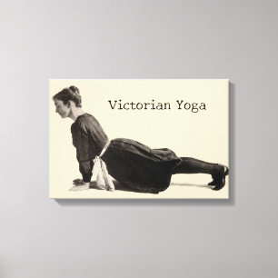 Vintage Victorian Yoga Woman Upward Dog Pose Print