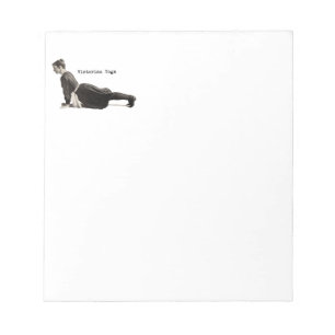 Vintage Victorian Yoga Woman Upward Dog Pose Print Notepad