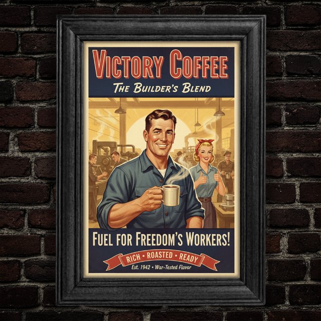 Vintage Victory Coffee Builder's Blend Poster (Creator Uploaded)