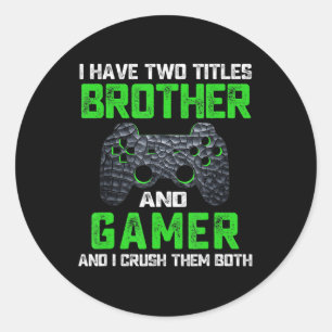 Vintage Video Games Fun Gamer Gaming Gift Boys Bro Classic Round Sticker