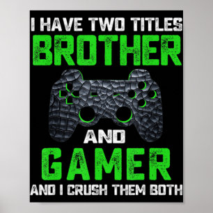 Vintage Video Games Fun Gamer Gaming Gift Boys Bro Poster