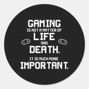 Vintage Video Games Fun PC Console Gamer Geek  Classic Round Sticker