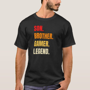 Vintage Video Games Funny Gamer Gaming Boys Brothe T-Shirt